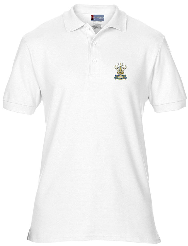 Royal Welsh Regiment Polo Shirt Clothing - Polo Shirt The Regimental Shop 36" (S) White 