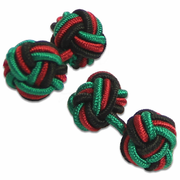 The Royal Yorkshire Regiment Knot Cufflinks Cufflinks, Knot The Regimental Shop Green/Red/Black one size fits all 