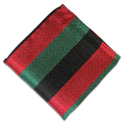 The Royal Yorkshire Regiment Silk Non Crease Pocket Square Pocket Square The Regimental Shop Black/Red/Green one size fits all 
