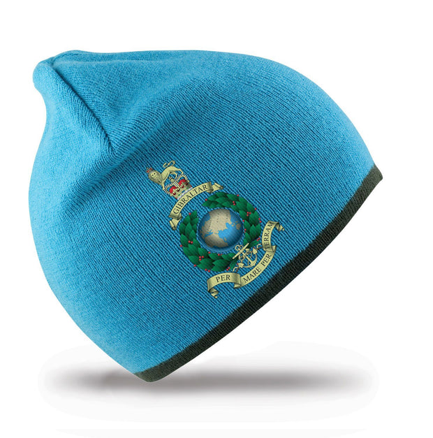 Royal Marines Regimental Beanie Hat Clothing - Beanie The Regimental Shop Aqua/Grey one size fits all 