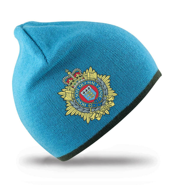 Royal Logistic Corps Regimental Beanie Hat Clothing - Beanie The Regimental Shop Aqua/Grey one size fits all 