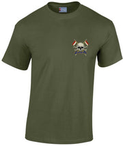 The Royal Lancers Cotton T-shirt Clothing - T-shirt The Regimental Shop Small: 34/36" Army Green (Olive) 