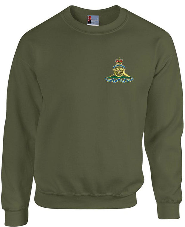 Royal Artillery Regimental Heavy Duty Sweatshirt Clothing - Sweatshirt The Regimental Shop 38/40" (M) Army Green 