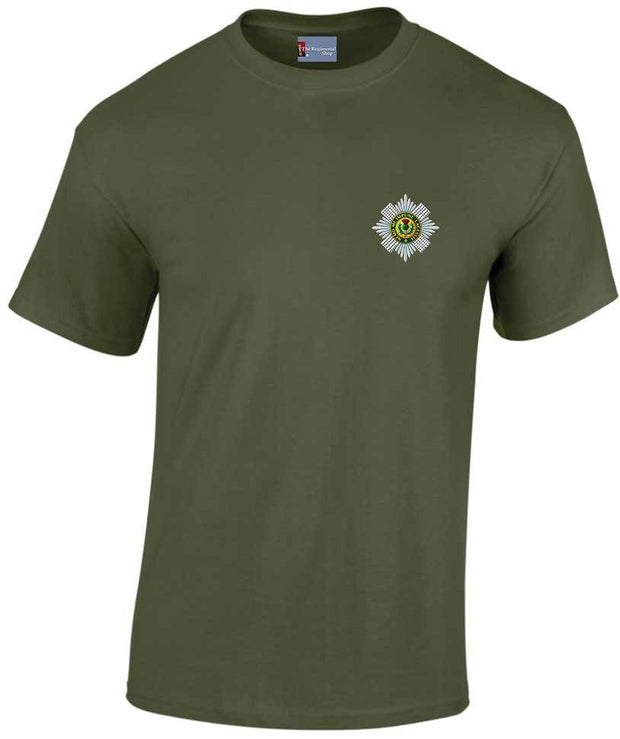 Scots Guards Cotton Regimental T-shirt Clothing - T-shirt The Regimental Shop Small: 34/36" Army Green (Olive) 
