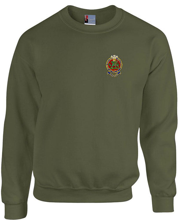 Queen's Regiment Heavy Duty Sweatshirt Clothing - Sweatshirt The Regimental Shop 38/40" (M) Army Green 