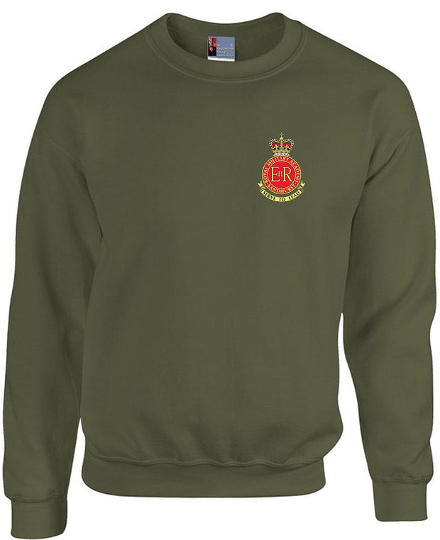 Sandhurst - Royal Military Academy - Heavy Duty Sweatshirt Clothing - Sweatshirt The Regimental Shop 38/40" (M) Army Green 