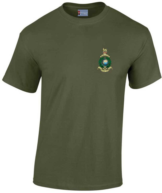 Royal Marines Cotton Regimental T-shirt Clothing - T-shirt The Regimental Shop Small: 34/36" Army Green (Olive) 