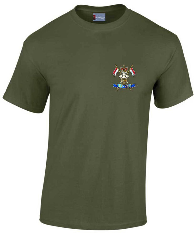 9/12 Royal Lancers Cotton T-shirt Clothing - T-shirt The Regimental Shop Small: 34/36" Army Green (Olive) 