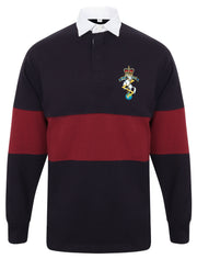 REME Panelled Rugby Shirt Clothing - Rugby Shirt - Panelled The Regimental Shop 36/38" (S) Navy/Burgundy 