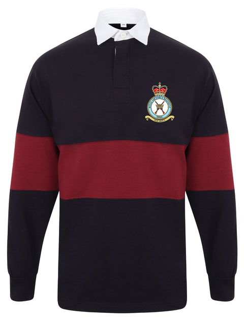 RAF Regiment Rugby Shirt - Small - Navy Blue/Maroon Panelled – The ...