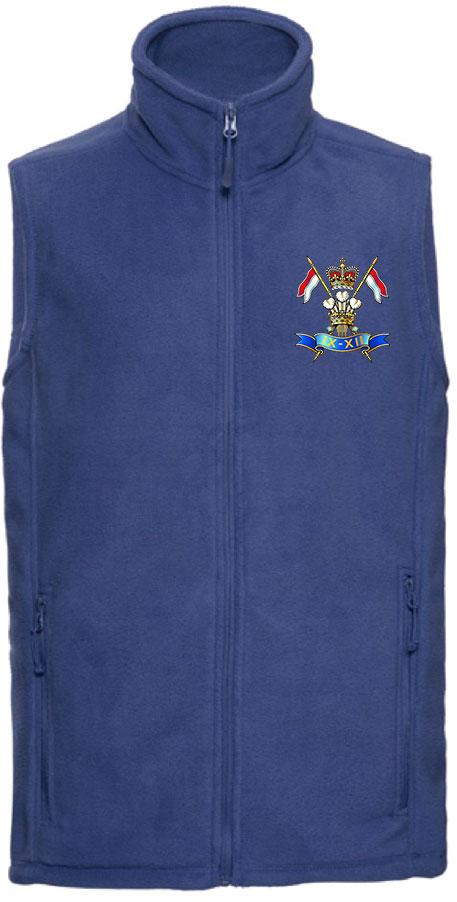 9th/12th Royal Lancers Premium Outdoor Sleeveless Regimental Fleece (Gilet) - regimentalshop.com