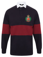 Royal Engineers Panelled Rugby Shirt Clothing - Rugby Shirt - Panelled The Regimental Shop 36/38" (S) Navy/Burgundy 
