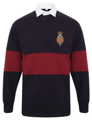 Blues and Royals Panelled Rugby Shirt Clothing - Rugby Shirt - Panelled The Regimental Shop 36/38" (S) Navy/Burgundy 