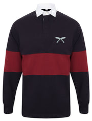 Gurkha Brigade Panelled Rugby Shirt Clothing - Rugby Shirt - Panelled The Regimental Shop 36/38" (S) Navy/Burgundy 
