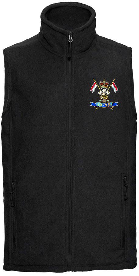 9th/12th Royal Lancers Premium Outdoor Sleeveless Regimental Fleece (Gilet) Clothing - Gilet The Regimental Shop 33/35" (XS) Black 