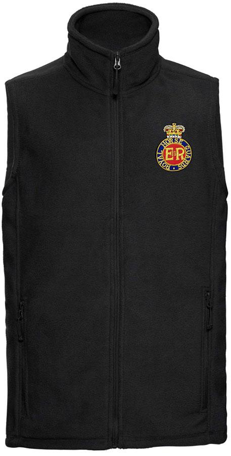 Royal Horse Guards Premium Outdoor Sleeveless Regimental Fleece (Gilet) Clothing - Gilet The Regimental Shop 33/35" (XS) Black 