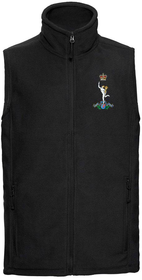 Royal Corps of Signals Premium Outdoor Sleeveless Regimental Fleece (Gilet) Clothing - Gilet The Regimental Shop 33/35" (XS) Black 