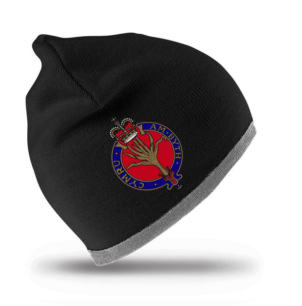Welsh Guards Regimental Beanie Hat Clothing - Beanie The Regimental Shop Black/Grey one size fits all 