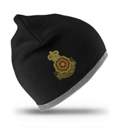 Queen's Lancashire Regimental Beanie Hat Clothing - Beanie The Regimental Shop Black/Grey one size fits all 