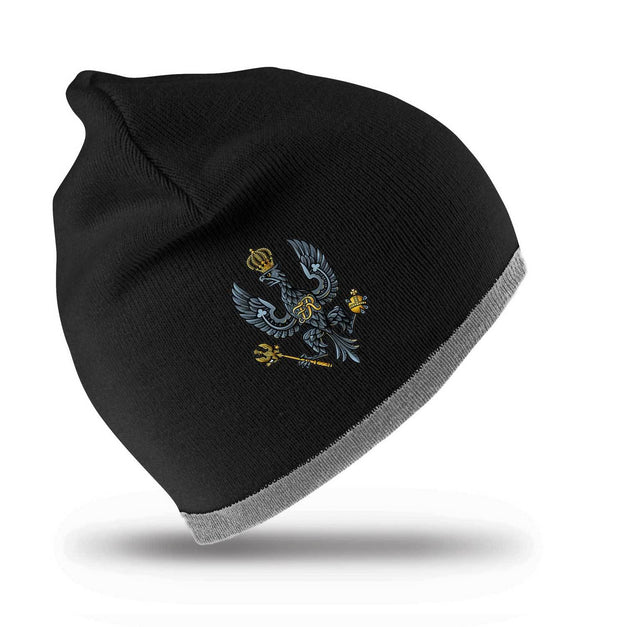 King's Royal Hussars (KRH) Regimental Beanie Hat Clothing - Beanie The Regimental Shop Black/Grey one size fits all 
