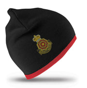 Queen's Lancashire Regimental Beanie Hat Clothing - Beanie The Regimental Shop Black/Red one size fits all 