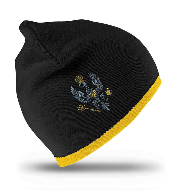 King's Royal Hussars (KRH) Regimental Beanie Hat Clothing - Beanie The Regimental Shop Black/Yellow one size fits all 