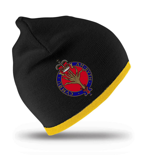 Welsh Guards Regimental Beanie Hat Clothing - Beanie The Regimental Shop Black/Yellow one size fits all 