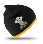 Royal Welsh Regimental Beanie Hat Clothing - Beanie The Regimental Shop Black/Yellow one size fits all 