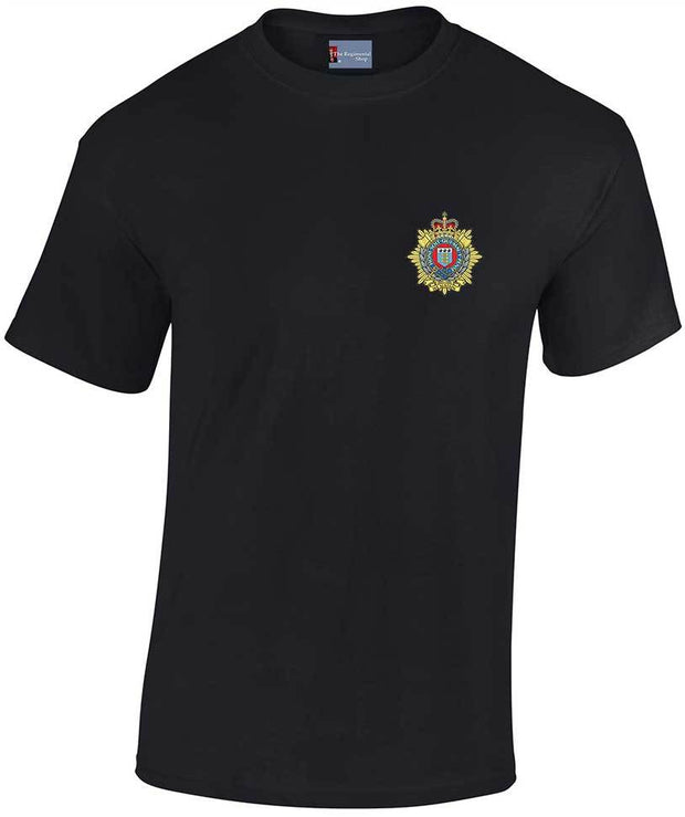 Royal Logistic Corps (RLC) Cotton Regimental T-shirt Clothing - T-shirt The Regimental Shop Small: 34/36" Black 