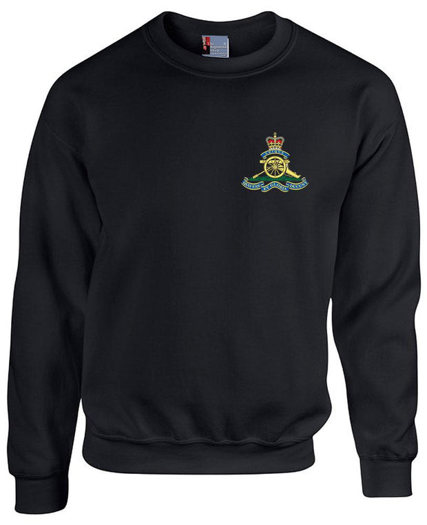 Royal Artillery Regimental Heavy Duty Sweatshirt Clothing - Sweatshirt The Regimental Shop 38/40" (M) Black 