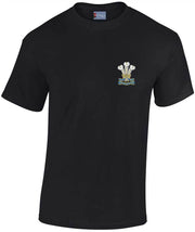Royal Welsh Cotton Regimental T-shirt Clothing - T-shirt The Regimental Shop Small: 34/36" Black 