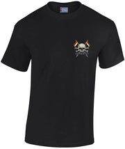 The Royal Lancers Cotton T-shirt Clothing - T-shirt The Regimental Shop Small: 34/36" Black 