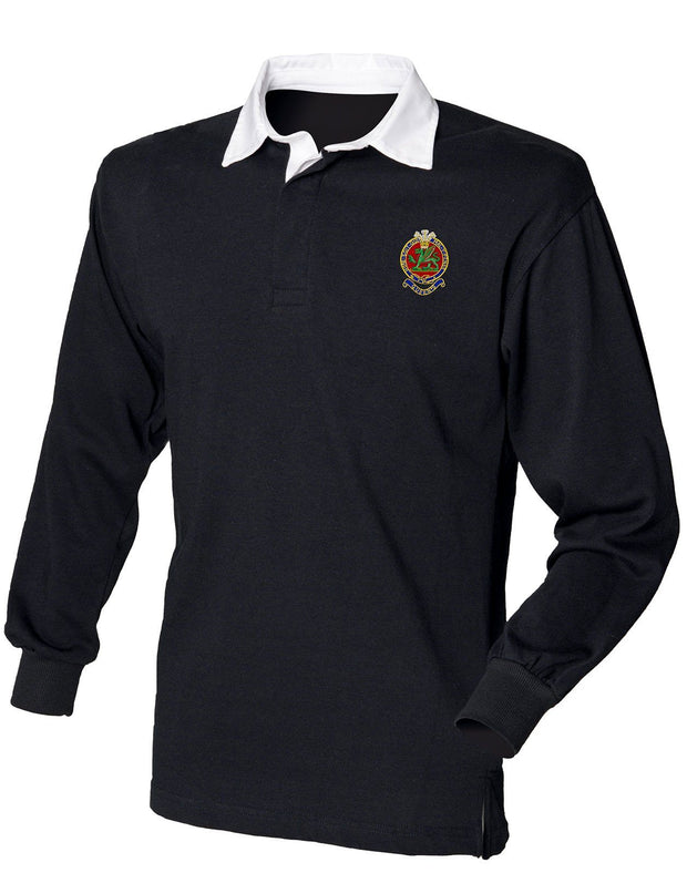 Queen's Regiment Rugby Shirt Clothing - Rugby Shirt The Regimental Shop 36" (S) Black 