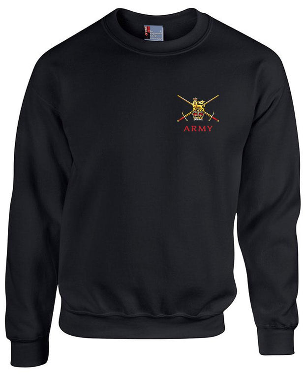 Regular  British Army Heavy Duty Sweatshirt Clothing - Sweatshirt The Regimental Shop 38/40" (M) Black 