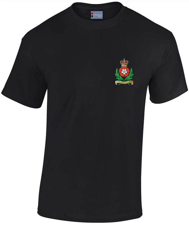 Intelligence Corps Cotton T-shirt Clothing - T-shirt The Regimental Shop Small: 34/36" Black 