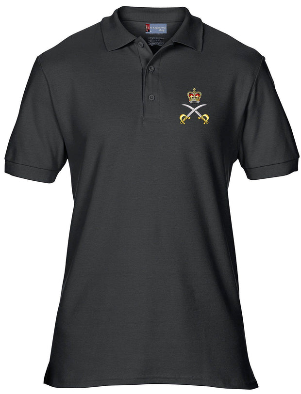 Royal Army Physical Training Corps (RAPTC) Polo Shirt Clothing - Polo Shirt The Regimental Shop 36" (S) Black Queen's Crown