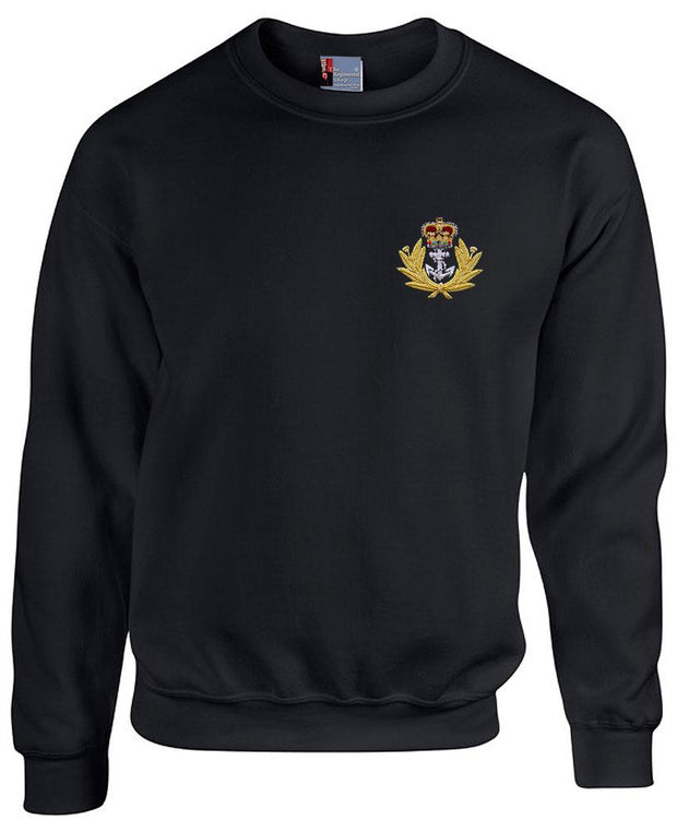 Royal Navy Heavy Duty Sweatshirt (Cap Badge) Clothing - Sweatshirt The Regimental Shop 38/40" (M) Black 
