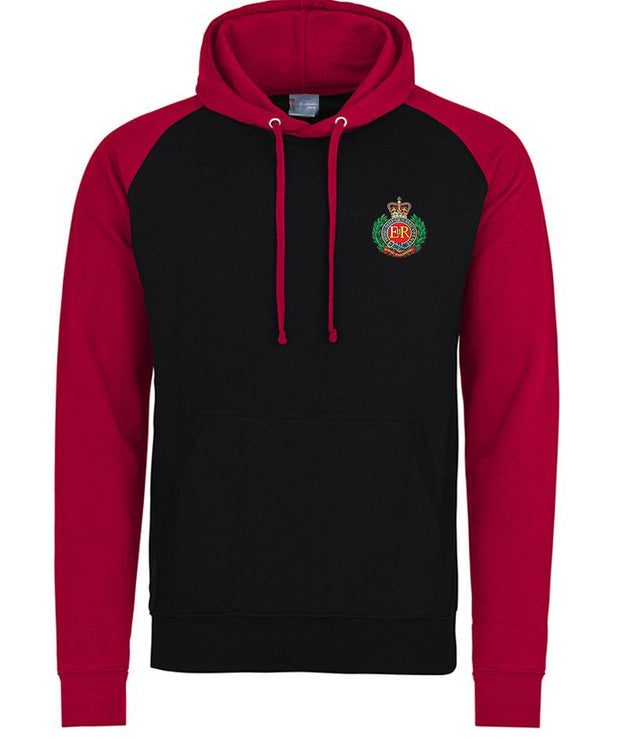 Royal Engineers Regiment Premium Baseball Hoodie Clothing - Hoodie The Regimental Shop S (36") Black/Red 