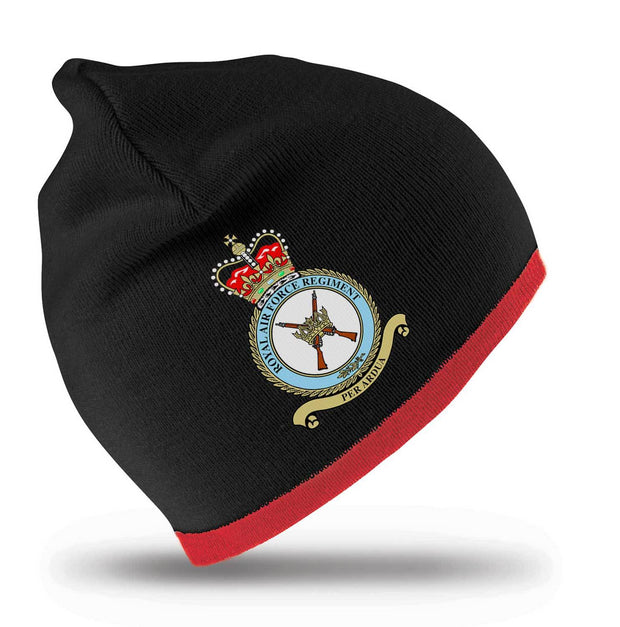 RAF Regiment Beanie Hat Clothing - Beanie The Regimental Shop Black/Red one size fits all 
