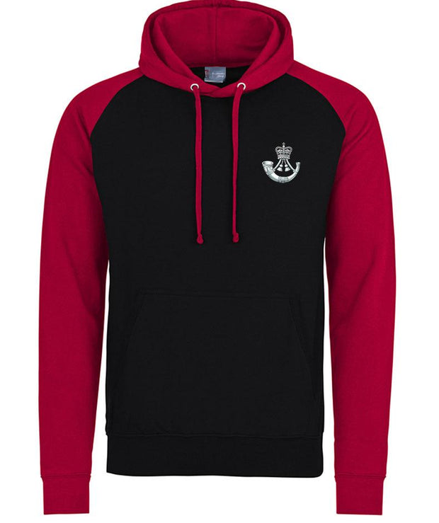 The Rifles Regiment Premium Baseball Hoodie Clothing - Hoodie The Regimental Shop S (36") Black/Red 