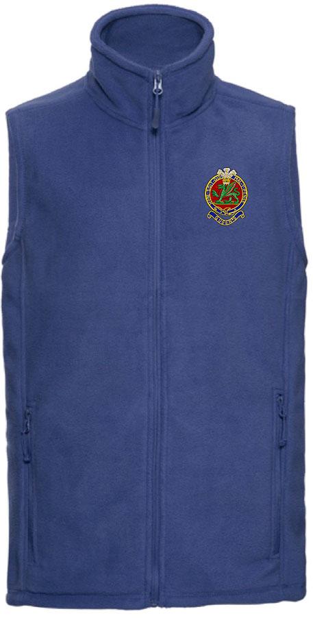 Queen's Regiment Premium Outdoor Sleeveless Fleece (Gilet) Clothing - Gilet The Regimental Shop 33/35" (XS) Bright Royal 