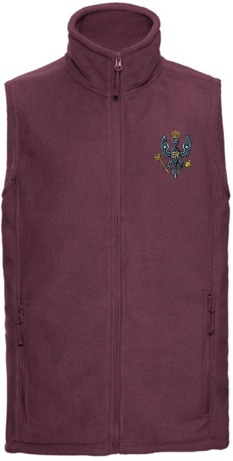 King's Royal Hussars (KRH) Premium Outdoor Sleeveless Fleece (Gilet) Clothing - Gilet The Regimental Shop 33/35" (XS) Burgundy 