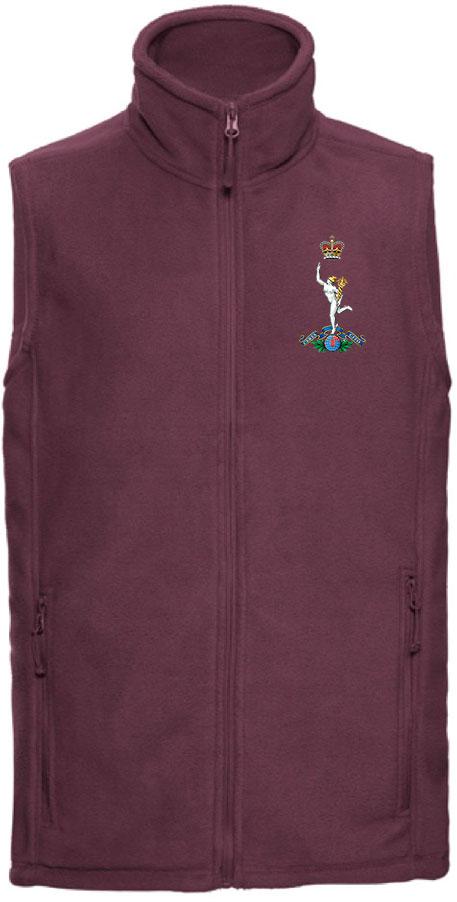 Royal Corps of Signals Premium Outdoor Sleeveless Regimental Fleece (Gilet) Clothing - Gilet The Regimental Shop 33/35" (XS) Burgundy 