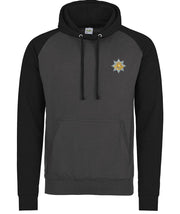 Royal Anglian Regiment Premium Baseball Hoodie Clothing - Hoodie The Regimental Shop S (36") Charcoal/Black 