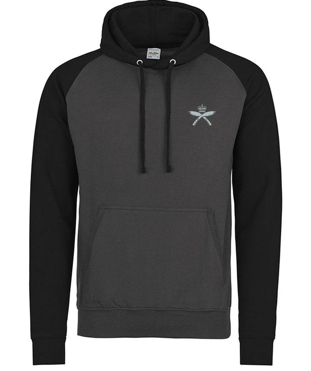 Royal Gurkha Rifles Regiment Premium Baseball Hoodie Clothing - Hoodie The Regimental Shop S (36") Charcoal/Black 
