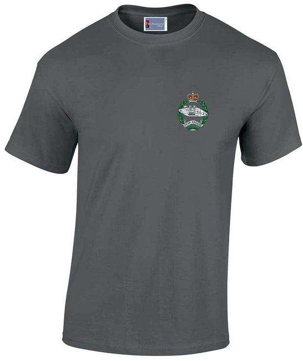 Royal Tank Regiment Cotton T-shirt Clothing - T-shirt The Regimental Shop Small: 34/36" Charcoal 
