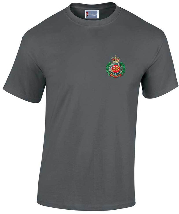 Royal Engineers Cotton Regimental T-shirt Clothing - T-shirt The Regimental Shop Small: 34/36" Charcoal 