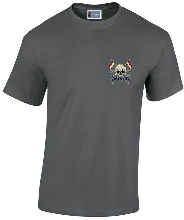 The Royal Lancers Cotton T-shirt Clothing - T-shirt The Regimental Shop Small: 34/36" Charcoal 