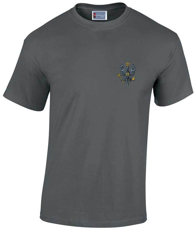 King's Royal Hussars (KRH) Cotton T-shirt Clothing - T-shirt The Regimental Shop Small: 34/36" Charcoal 