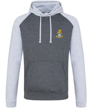 The Royal Yorkshire Regiment Premium Baseball Hoodie Clothing - Hoodie The Regimental Shop S (36") Charcoal/Light Grey 